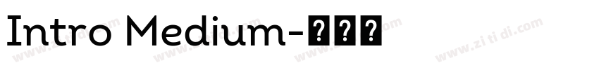 Intro Medium字体转换